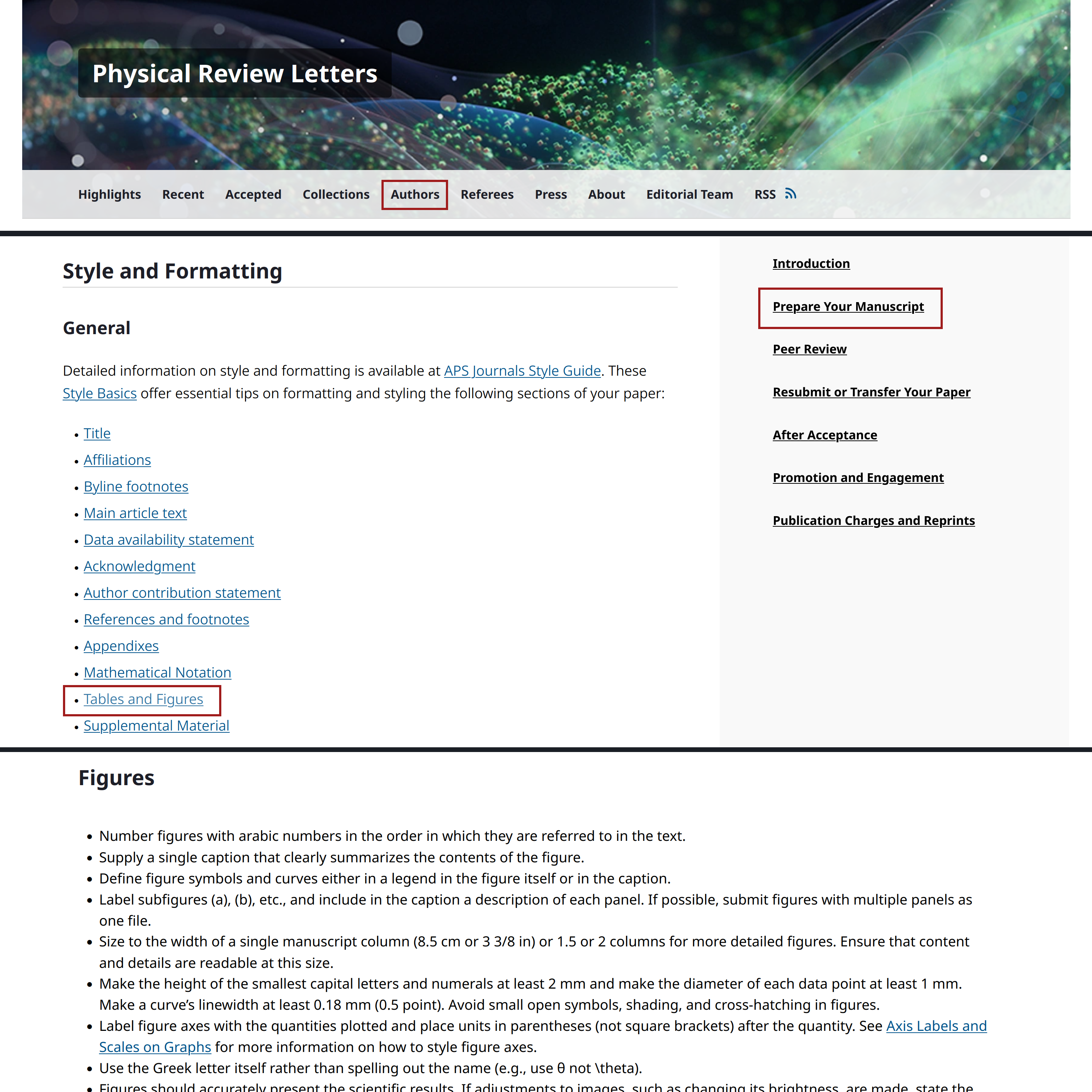 PRL figure guidelines